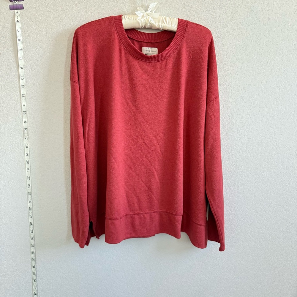 Lucky Brand Womens Pullover Tandoori Spice Crewneck Long Sleeve Sweater XL - Picture 10 of 13